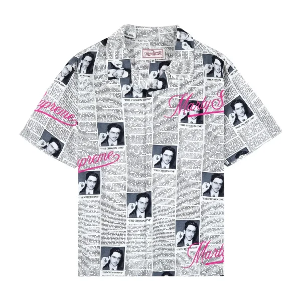 Newspaper Rayon Button Up By Golf Wang